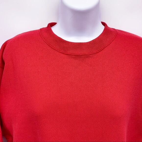 VINTAGE Deadstock Tultex Red Crewneck Sweatshirt Size M/L - Picture 2 of 7